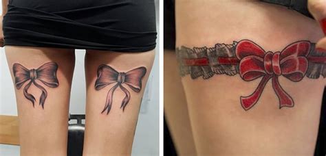 tatuajes de moños en las piernas|Tatuajes de Moños: Significado, Diseños y Cuidado